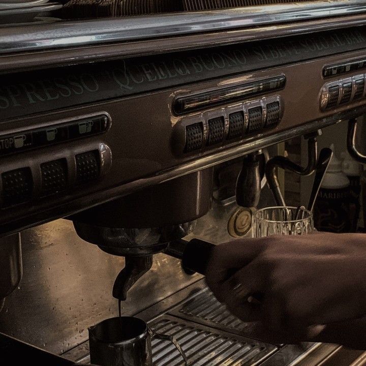 Fresh espresso being prepared